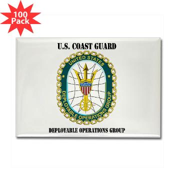 EUSCGDOPSGP - M01 - 01 - EMBLEM - USCG - DEPLOYABLE OPS GP with Text - Rectangle Magnet (100 pack)