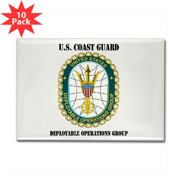 EUSCGDOPSGP - M01 - 01 - EMBLEM - USCG - DEPLOYABLE OPS GP with Text - Rectangle Magnet (10 pack)