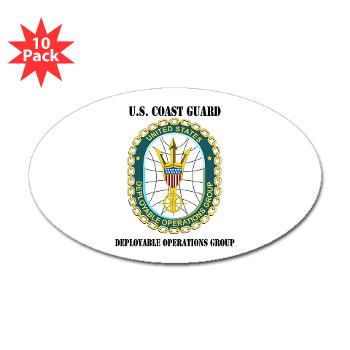 EUSCGDOPSGP - M01 - 01 - EMBLEM - USCG - DEPLOYABLE OPS GP with Text - Sticker (Oval 10 pk) - Click Image to Close