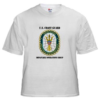 EUSCGDOPSGP - A01 - 04 - EMBLEM - USCG - DEPLOYABLE OPS GP with Text - White T-Shirt - Click Image to Close