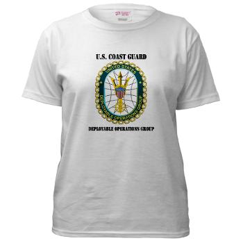 EUSCGDOPSGP - A01 - 04 - EMBLEM - USCG - DEPLOYABLE OPS GP with Text - Women's T-Shirt - Click Image to Close