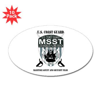 EUSCGMSSTLALB - M01 - 01 - EMBLEM - USCG - MSST - LALB with text - Sticker (Oval 10 pk)