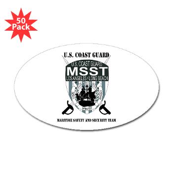 EUSCGMSSTLALB - M01 - 01 - EMBLEM - USCG - MSST - LALB with text - Sticker (Oval 50 pk) - Click Image to Close