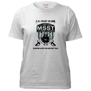 EUSCGMSSTLALB - A01 - 04 - EMBLEM - USCG - MSST - LALB with text - Women's T-Shirt