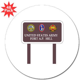 FAPH - M01 - 01 - Fort A. P. Hill - 3" Lapel Sticker (48 pk) - Click Image to Close