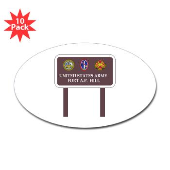 FAPH - M01 - 01 - Fort A. P. Hill - Sticker (Oval 10 pk)