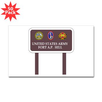 FAPH - M01 - 01 - Fort A. P. Hill - Sticker (Rectangle 50 pk) - Click Image to Close