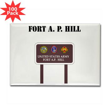 FAPH - M01 - 01 - Fort A. P. Hill with Text - Rectangle Magnet (100 pack)
