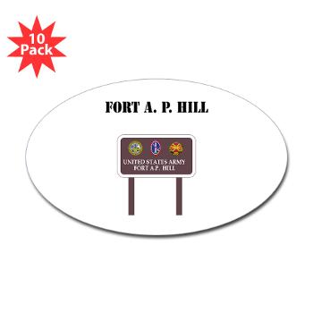 FAPH - M01 - 01 - Fort A. P. Hill with Text - Sticker (Oval 10 pk)