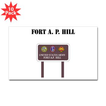 FAPH - M01 - 01 - Fort A. P. Hill with Text - Sticker (Rectangle 10 pk)