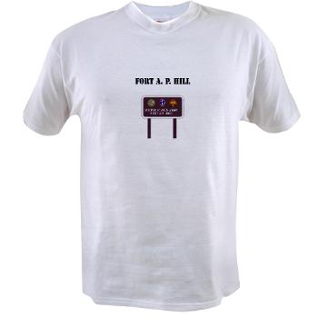 FAPH - A01 - 04 - Fort A. P. Hill with Text - Value T-shirt - Click Image to Close