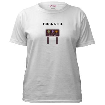 FAPH - A01 - 04 - Fort A. P. Hill with Text - Women's T-Shirt