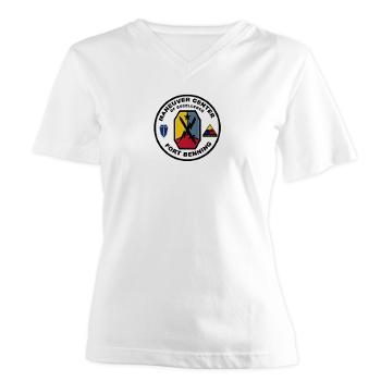 FB - A01 - 04 - Fort Benning - Women's V-Neck T-Shirt