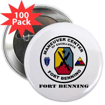 FB - M01 - 01 - Fort Benning with Text - 2.25" Button (100 pack)