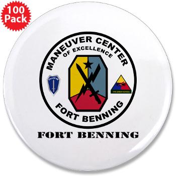 FB - M01 - 01 - Fort Benning with Text - 3.5" Button (100 pack)