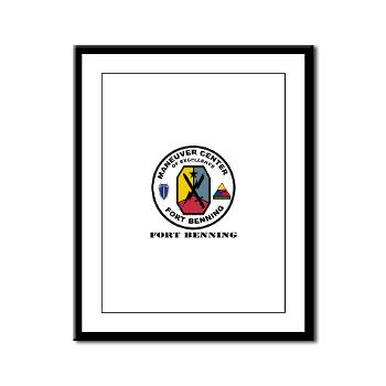 FB - M01 - 02 - Fort Benning with Text - Framed Panel Print
