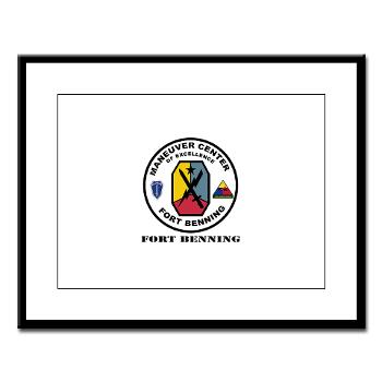 FB - M01 - 02 - Fort Benning with Text - Large Framed Print