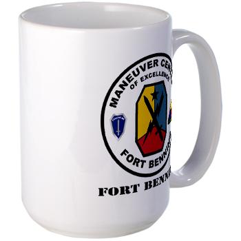 FB - M01 - 03 - Fort Benning with Text - Large Mug