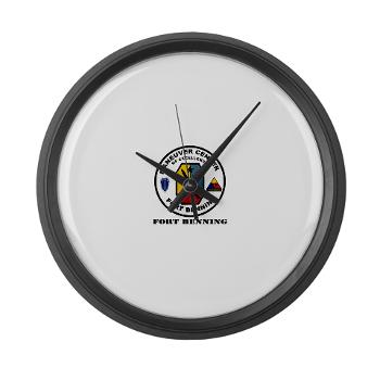 FB - M01 - 03 - Fort Benning with Text - Large Wall Clock