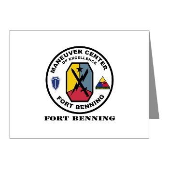 FB - M01 - 02 - Fort Benning with Text - Note Cards (Pk of 20)