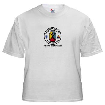FB - A01 - 04 - Fort Benning with Text - White t-Shirt