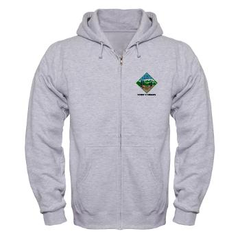 FC - A01 - 03 - Fort Carson with Text - Zip Hoodie