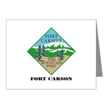 FC - M01 - 02 - Fort Carson with Text - Note Cards (Pk of 20)