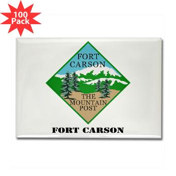FC - M01 - 01 - Fort Carson with Text - Rectangle Magnet (100 pack)