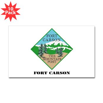 FC - M01 - 01 - Fort Carson with Text - Sticker (Rectangle 10 pk)