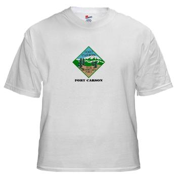 FC - A01 - 04 - Fort Carson with Text - White t-Shirt