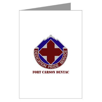 FCDENTAC - M01 - 02 - DUI - Fort Carson DENTAC with Text - Greeting Cards (Pk of 20)