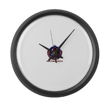 FCDENTAC - M01 - 03 - DUI - Fort Carson DENTAC with Text - Large Wall Clock