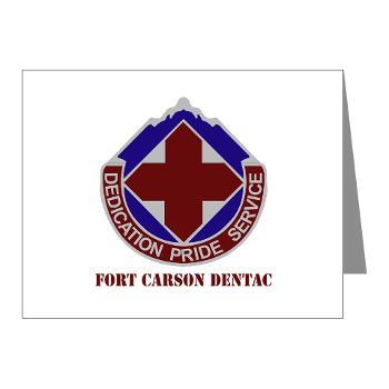 FCDENTAC - M01 - 02 - DUI - Fort Carson DENTAC with Text - Note Cards (Pk of 20)