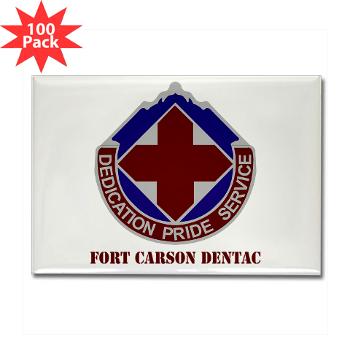 FCDENTAC - M01 - 01 - DUI - Fort Carson DENTAC with Text - Rectangle Magnet (100 pack)