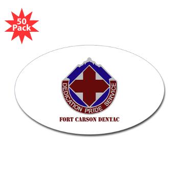 FCDENTAC - M01 - 01 - DUI - Fort Carson DENTAC with Text - Sticker (Oval 50 pk) - Click Image to Close