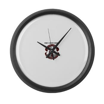 FCMEDDAC - M01 - 03 - DUI - Fort Carson MEDDAC with Text - Large Wall Clock