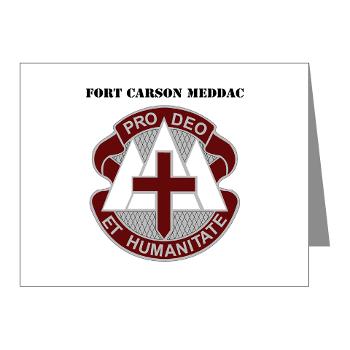 FCMEDDAC - M01 - 02 - DUI - Fort Carson MEDDAC with Text - Note Cards (Pk of 20)