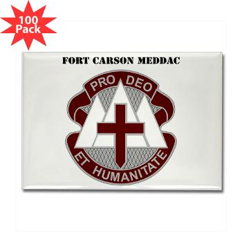 FCMEDDAC - M01 - 01 - DUI - Fort Carson MEDDAC with Text - Rectangle Magnet (100 pack)