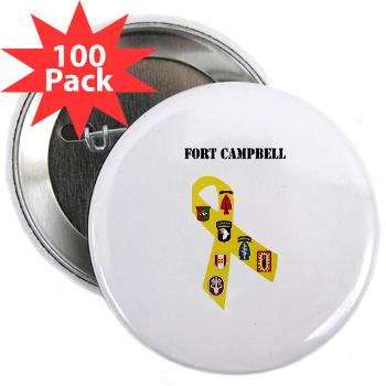 FCampbell - M01 - 01 - Fort Campbell with Text - 2.25" Button (100 pack)