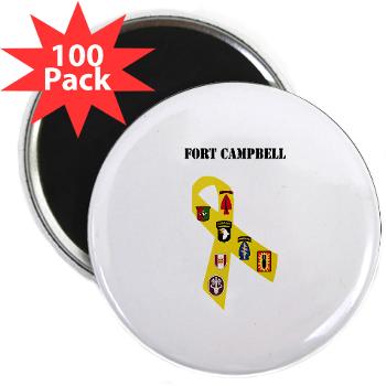 FCampbell - M01 - 01 - Fort Campbell with Text - 2.25" Magnet (100 pack)