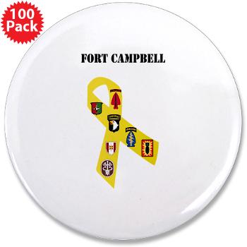 FCampbell - M01 - 01 - Fort Campbell with Text - 3.5" Button (100 pack)
