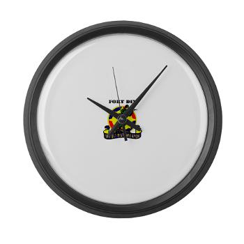 FD - M01 - 03 - Fort Dix with Text - Large Wall Clock