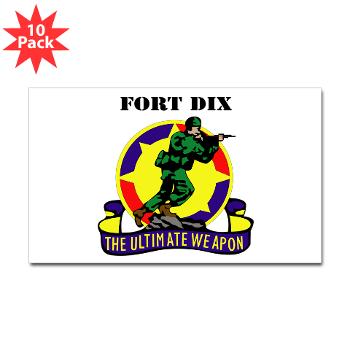 FD - M01 - 01 - Fort Dix with Text - Sticker (Rectangle 10 pk)