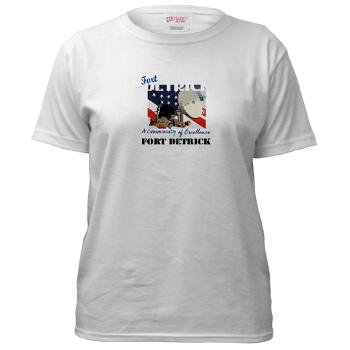 FDetrick - A01 - 04 - Fort Detrick with Text - Women's T-Shirt