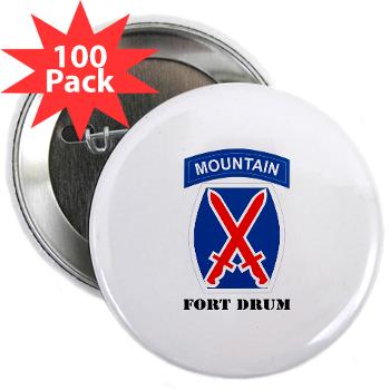 FD - M01 - 01 - Fort Drum with Text - 2.25" Button (100 pack)