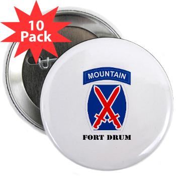 FD - M01 - 01 - Fort Drum with Text - 2.25" Button (10 pack)