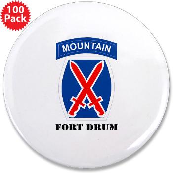 FD - M01 - 01 - Fort Drum with Text - 3.5" Button (100 pack)