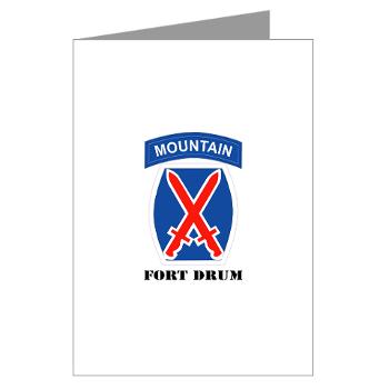 FD - M01 - 02 - Fort Drum with Text - Greeting Cards (Pk of 10)