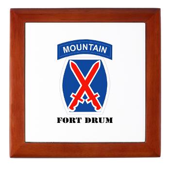 FD - M01 - 03 - Fort Drum with Text - Keepsake Box
