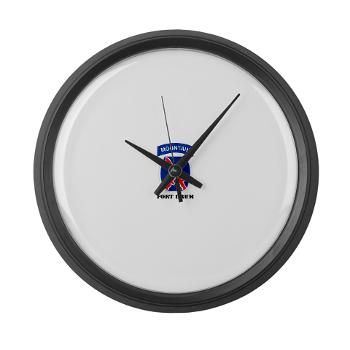 FD - M01 - 03 - Fort Drum with Text - Large Wall Clock